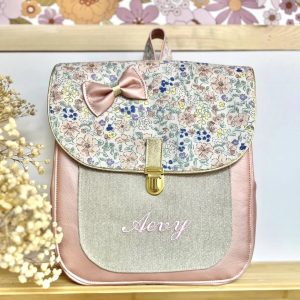 Sac à dos personnalisé : Georgette – Fleurs aquarelle