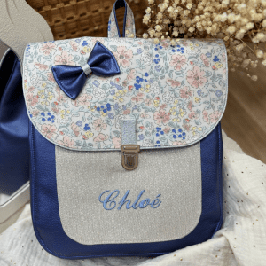 Sac à dos personnalisé : Hortense - Fleurs aquarelles