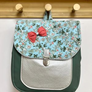 Sac à dos : Albertine – Fleurs vertes