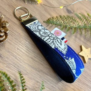 Porte clef : Lisette - jean - bleu majesté