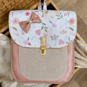 Sac à dos personnalisé : Marguerite – Fleur pastel