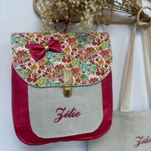 Sac à dos personnalisé : Rosalie – Bouquet floral