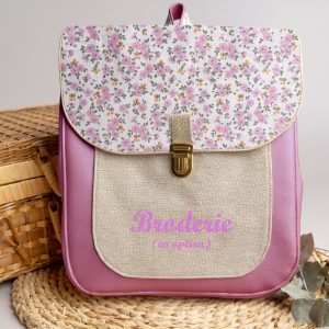 Sac à dos personnalisé : Violette – Fleurs violette