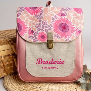 Sac à dos personnalisé : Marguerite – Pink tournesol