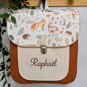 Sac à dos personnalisé : Oscar - animaux forêt